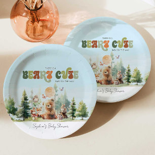 Beary Niedlich Woodland Babydusche Pappteller