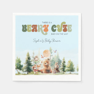 Beary Niedlich Woodland Babydusche Serviette