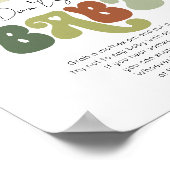 Beary Niedlich Woodland Say Baby Shower Game Poster (Ecke)