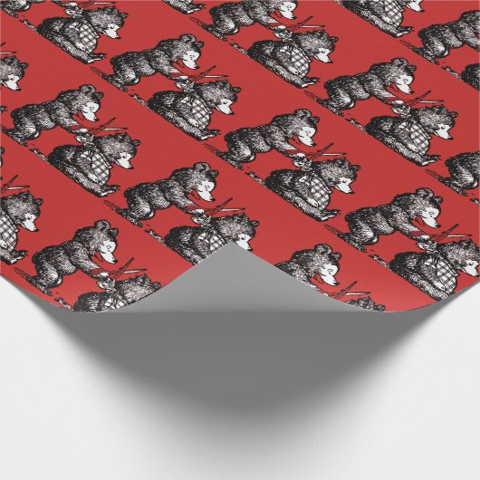 Beary Nizza Friseur, Stylist oder Friseur Geschenkpapier (Ecke)