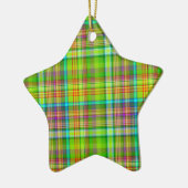 Beary Nizza karierte Verzierung Keramikornament (Links)