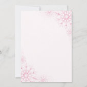 Beary Pink Winter Baby Shower Invitation Einladung (Rückseite)