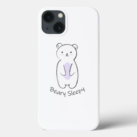 Beary Sleepy Bear Case-Mate iPhone Hülle (Rückseite)