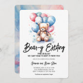 Beary spannende Bärenballons Geschlechtsverkehr Einladung (Vorne/Hinten)