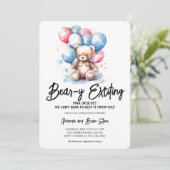 Beary spannende Bärenballons Geschlechtsverkehr Einladung (Stehend Vorderseite)