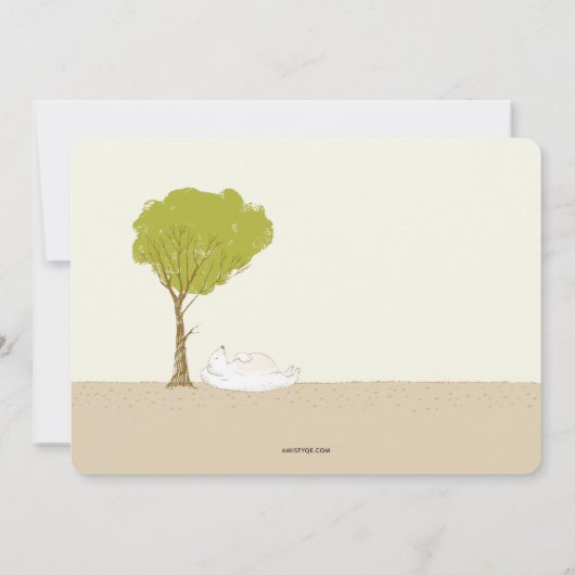 Beary Special Baby Shower Einladung (Rückseite)