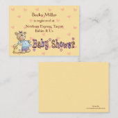 Beary Special Celebration Baby Show Registry Cards Begleitkarte (Vorne/Hinten)
