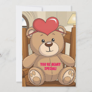 Beary Special Teddy Bear & Herz Valentine Feiertagskarte