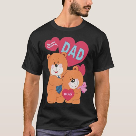 Beary Special Vater Niedlich Daughter Bears Vatert T-Shirt (Vorderseite)