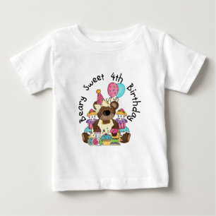 Beary Sweet 4. Geburtstag Baby T-shirt