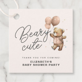 Beary Sweet Baby Shower Party Vielen Dank für Ihr  Geschenkanhänger