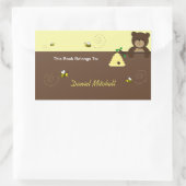 Beary Sweet Bear & Bee Custom Book Plate Aufkleber (Tasche)