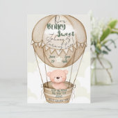 Beary Sweet Birthday Einladung (Stehend Vorderseite)