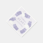 Beary Sweet Lila Gummy Bear Geburtstag Serviette (Ecke)