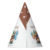 Beary Sweet Teddy Bär mit Brille und Ballon Partyhütchen (Rückseite)