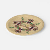 Beary Weihnachten Pappteller (Schrägansicht)