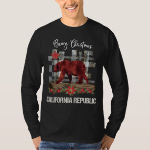 Beary Weihnachtskalifornien-Republik-Männer T-Shirt