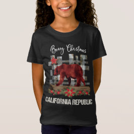 Beary Weihnachtskalifornien-Republik scherzt des T-Shirt