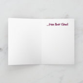 Beary Weihnachtskarte Feiertagskarte (Innenseite)