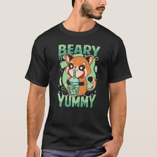 Beary Yummy Niedlich Red Panda Milk Tee (Vorderseite)