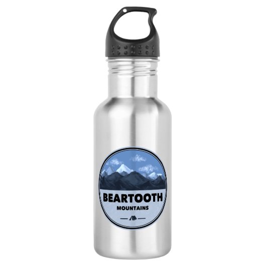 Bearzahngebirge Montana Wyoming Camping Edelstahlflasche (Vorderseite)