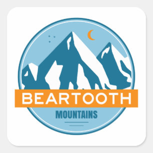 Bearzahngebirge Montana Wyoming Quadratischer Aufkleber