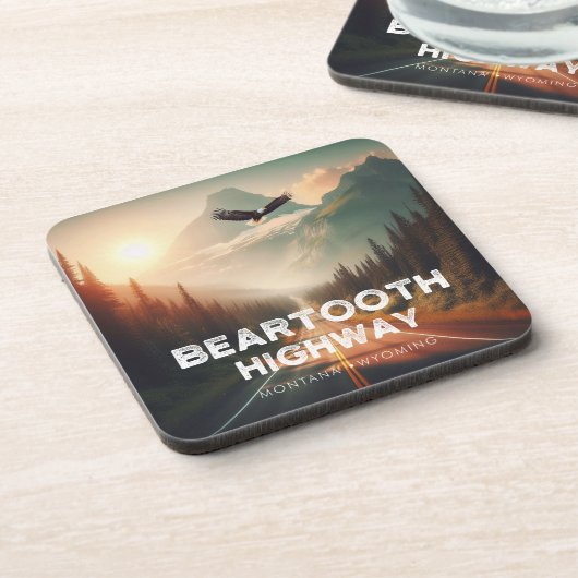 Bearzahnweg Montana Getränkeuntersetzer (Linke Seite)