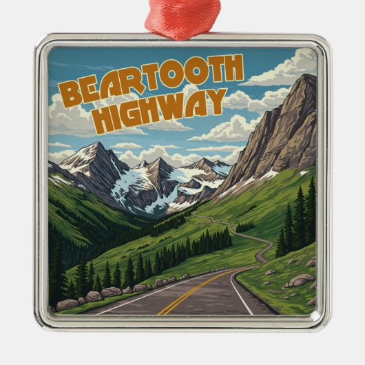 Bearzahnweg Montana Wandern Ornament Aus Metall (Vorne)