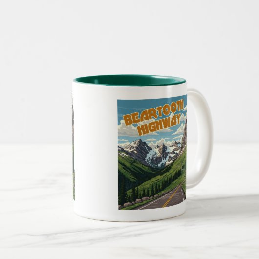 Bearzahnweg Montana Wandern Zweifarbige Tasse (VorderseiteRechts)
