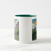 Bearzahnweg Montana Wandern Zweifarbige Tasse (Mittel)
