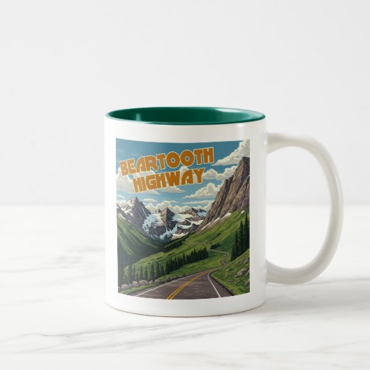 Bearzahnweg Montana Wandern Zweifarbige Tasse (Rechts)