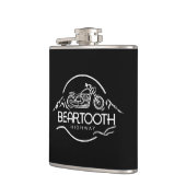 Bearzahnweg Montana Wyoming Motorrad Flachmann (Links)