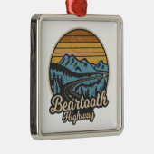 Bearzahnweg Montana Wyoming Retro Ornament Aus Metall (Rechts)