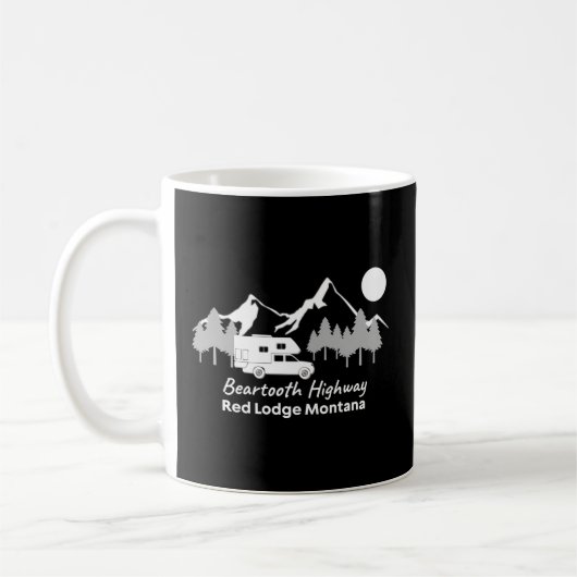 Bearzahnweg Red Lodge Montana Truck Campingplatz Kaffeetasse (Links)