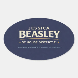 Beasley for SC House District 11 Ovaler Aufkleber
