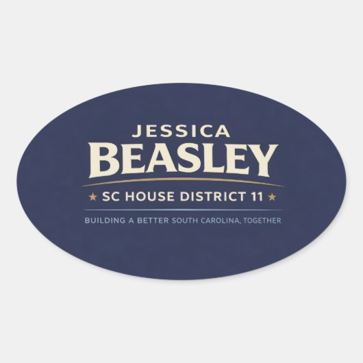 Beasley for SC House District 11 Ovaler Aufkleber (Vorderseite)