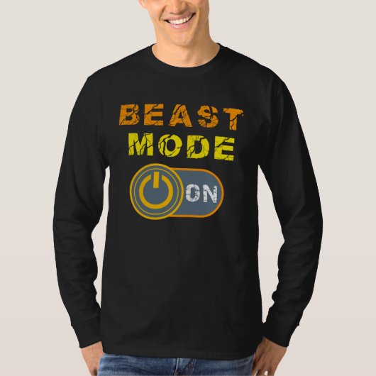 Beast   Beast Activated Workout Gym Mode T-Shirt (Vorderseite)