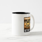 beast_emblem, CrazyLogo_webaddress Zweifarbige Tasse (VorderseiteRechts)