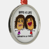 Beast Friends OR Sisters Cartoon Ornament Aus Metall (Rechts)