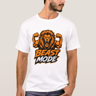 Beast Mode Löwe Bodybuilding Workout Gym T-Shirt. T-Shirt
