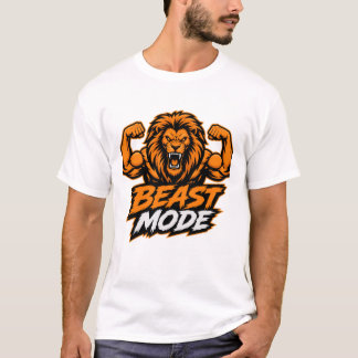 Beast Mode Löwe Bodybuilding Workout Gym T-Shirt. T-Shirt