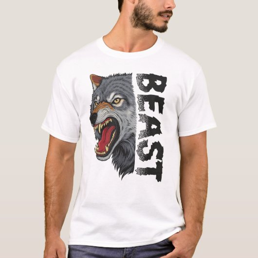 Beast Mode Wolf T-Shirt (Vorderseite)
