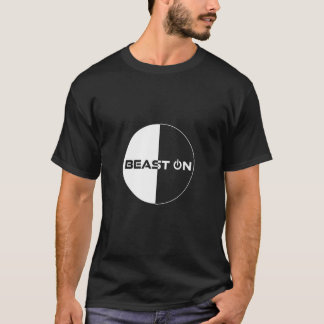 Beast On Circle Motif Gym Motivation Fitness Sayin T-Shirt