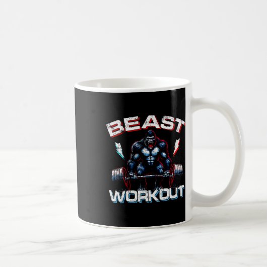 Beast Silverback Deadlift Gym Jokes Gorilla Workou Kaffeetasse (Rechts)