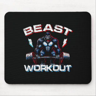 Beast Silverback Deadlift Gym Jokes Gorilla Workou Mousepad