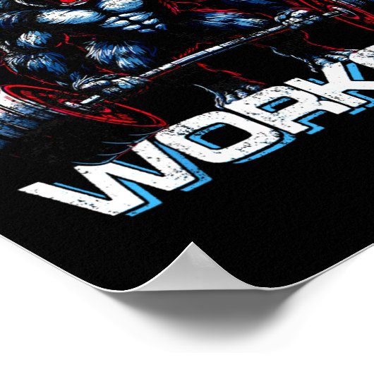 Beast Silverback Deadlift Gym Jokes Gorilla Workou Poster (Ecke)