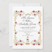 Beast & the Beauty Mis Quince Años Einladung (Vorderseite)