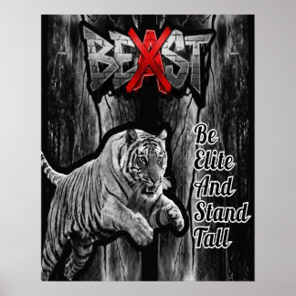 BEAST Tiger Print, Value Poster Papier (Halbglanz)