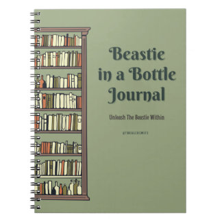 Beastie in a Bottle Journal - Bookcase Design Notizblock