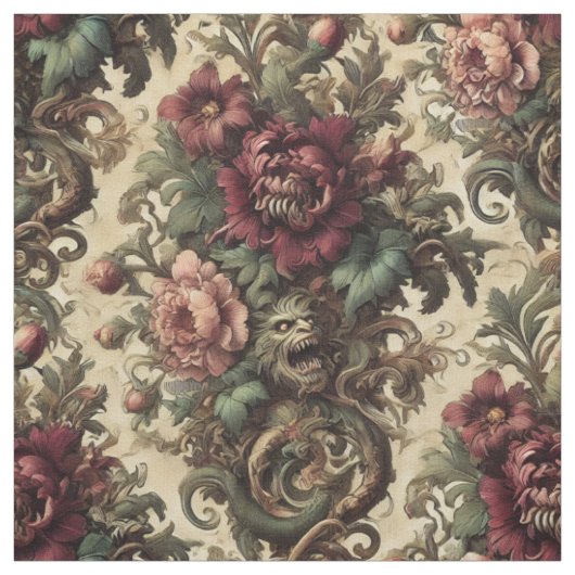 Beastly Bouquet - Gothic Viktorianisch Statement T Stoff (Muster)